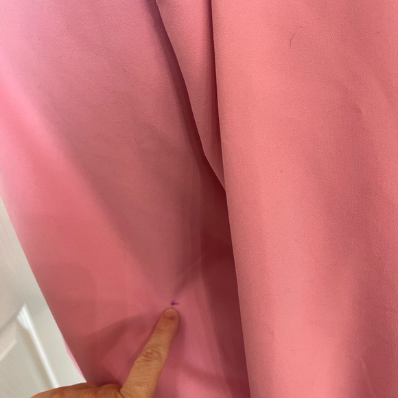 1980s Teddi Powder Pink Lattice Zip Up Jacket Windbreaker Size Medium - Picture 4 of 8